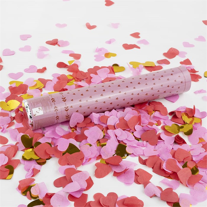 Хлопушка Бумфети 30см Сердца Фильгир/бум Красный/Розовый 923003 923003