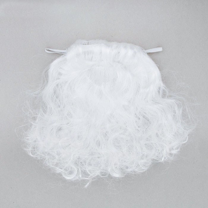 Борода Дед мороз на резинке 30 грамм 26см 1115981 1115981