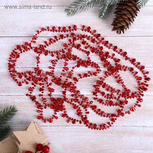 Бусы на елку 2,7м ассорти 905736 905736