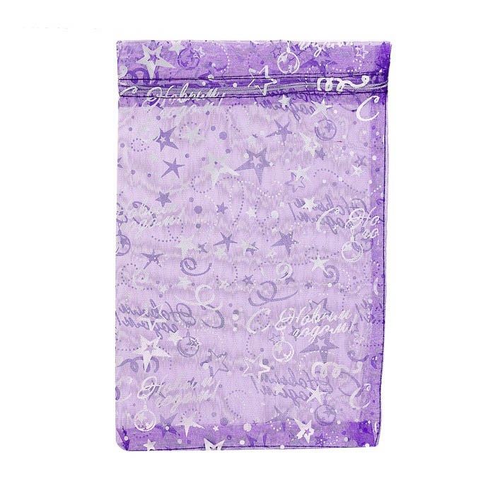 Мешочек органза С новым годом синий 10*12см 688179 688179