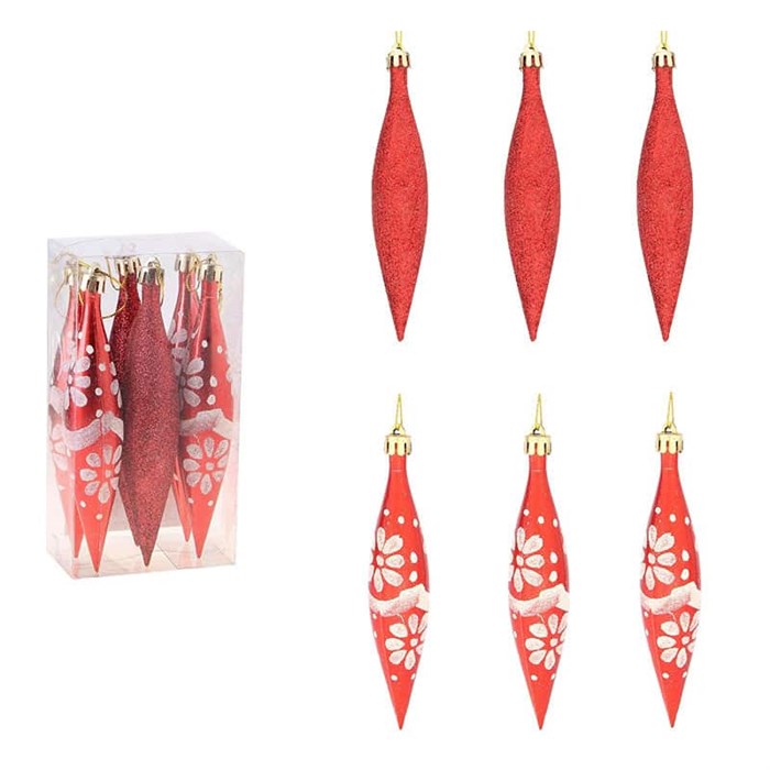 Набор шаров пластик d-15см 8шт Сосульки цветы 729039 729039