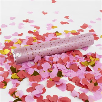 Хлопушка Бумфети 30см Сердца Фильгир/бум Красный/Розовый 923003 923003