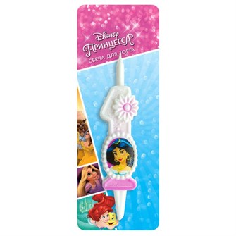 Свеча Цифра 1 Принцессы Диснея 10см 2911