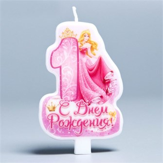 Свеча СДР Цифра 1 Принцессы 9,3*15,3см 1169290 1169291