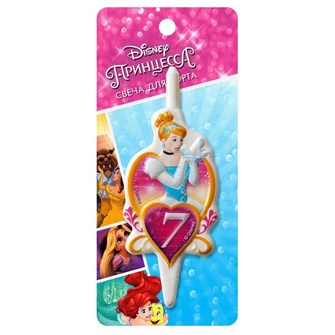 Свеча Цифра 7 Принцесса Золушка 3557