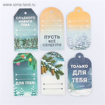 Набор тэгов Со вкусом новогодних конфет 17,5*14см 4308343 4308343