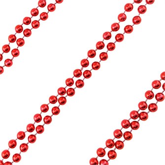 Бусы на елку Красные 4мм*10м 183449