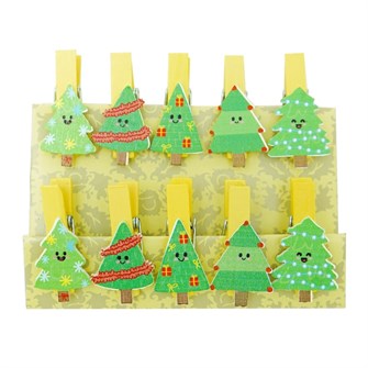 Прищепки декоративные Елочки 10 шт 19583-MB