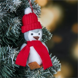 Мягкая пингвинчик в шапочке 9см 3249332