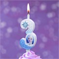 Свеча Цифра 3 Холодное сердце 12см 0793