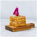 Свеча Цифра 4 Диамант Маджента 4,5см 1502-4846