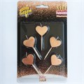 Свечи на шпажках Сердца 5шт 1502-3011 1502-3011