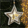 Подвеска световая Звезда и лес 13*13*2см 4 LED Т/БЕЛЫЙ 4364315 4364315